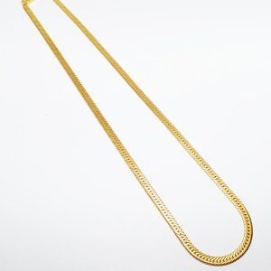 Givenchy Long Gold Herringbone Necklace